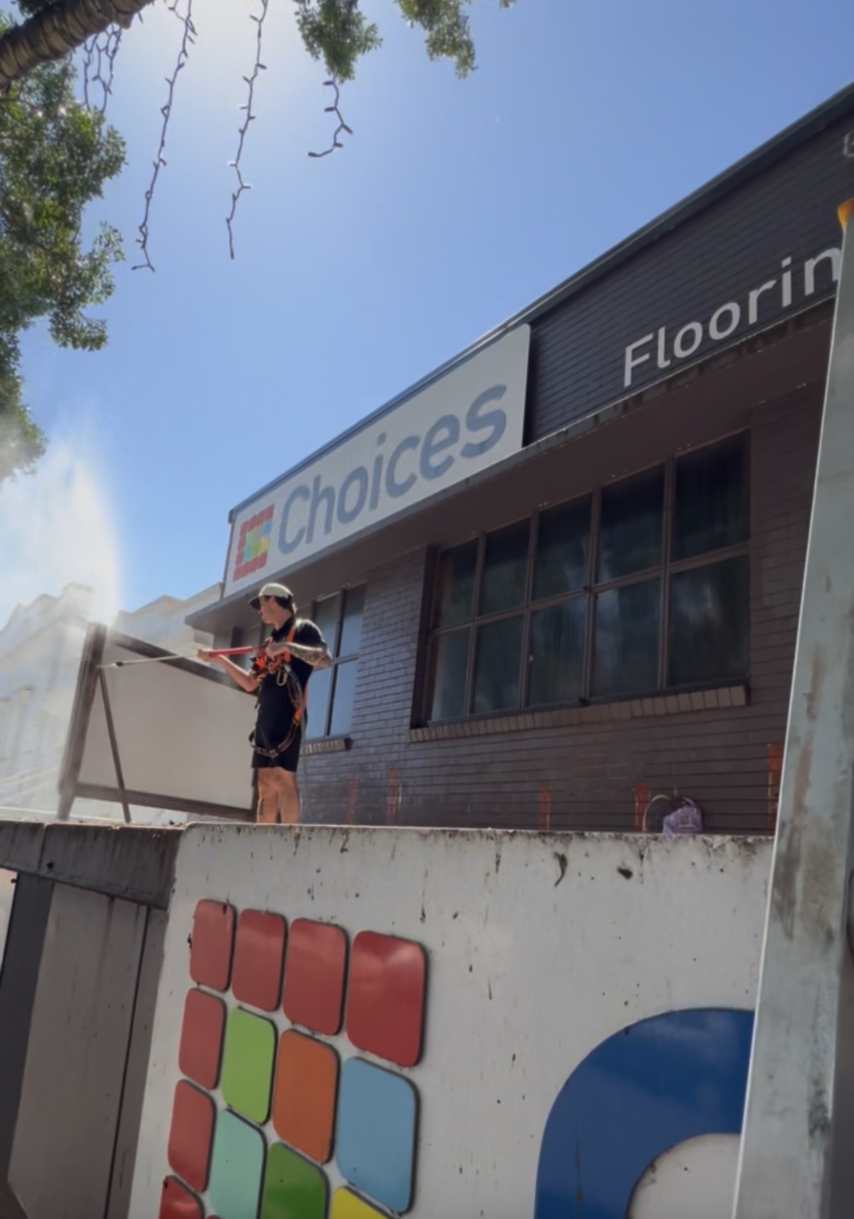 Choices Flooring Storefront Commercial Pressure Wash — Logan