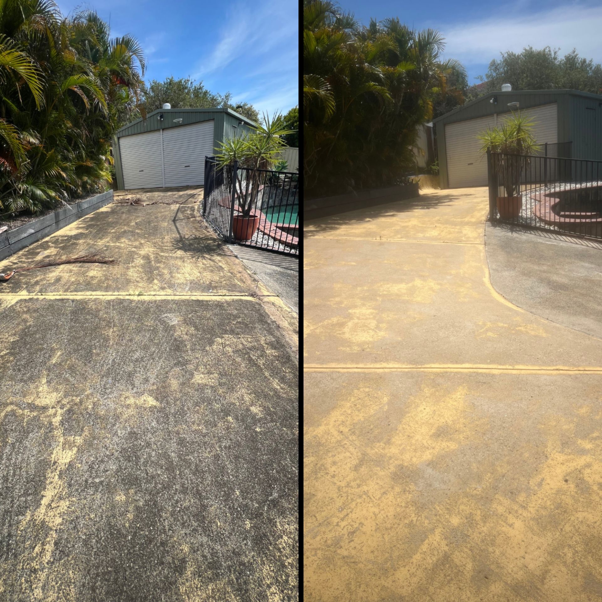 Concrete Driveway Preparation Clean — Prior to Repaint Logan