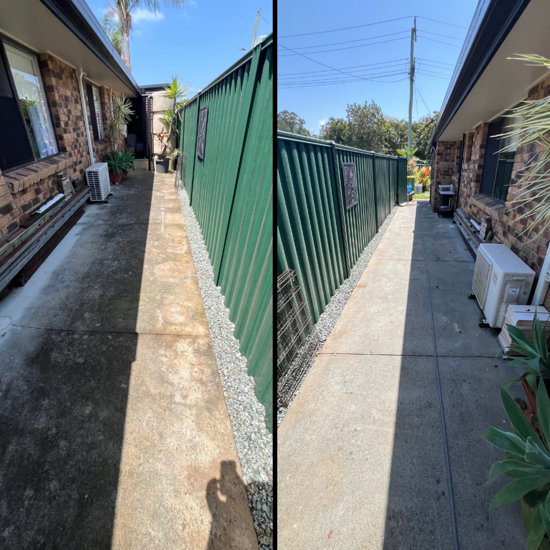 Concrete Side Path Pressure Clean — Brisbane