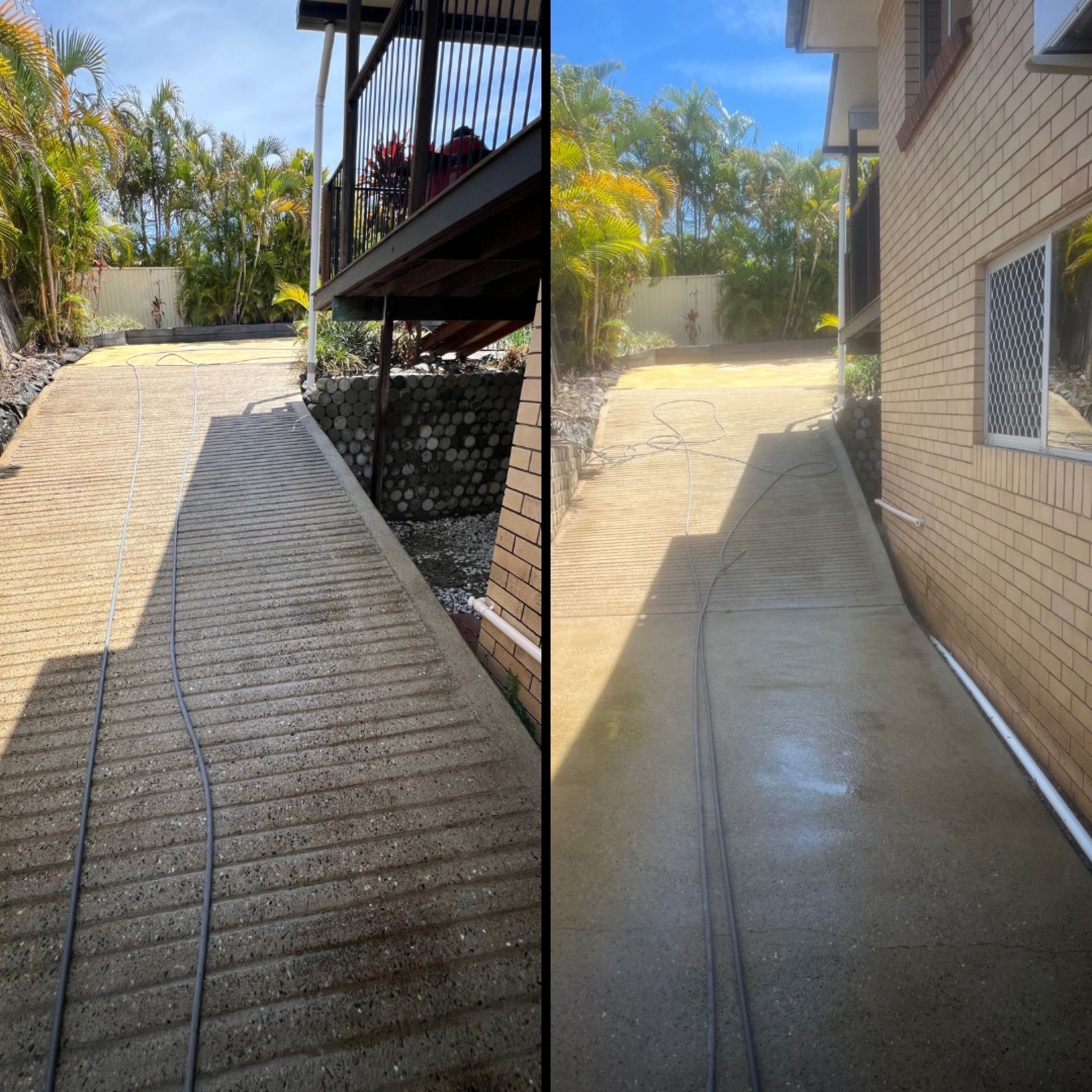 Concrete Side Path Pressure Wash — Redlands