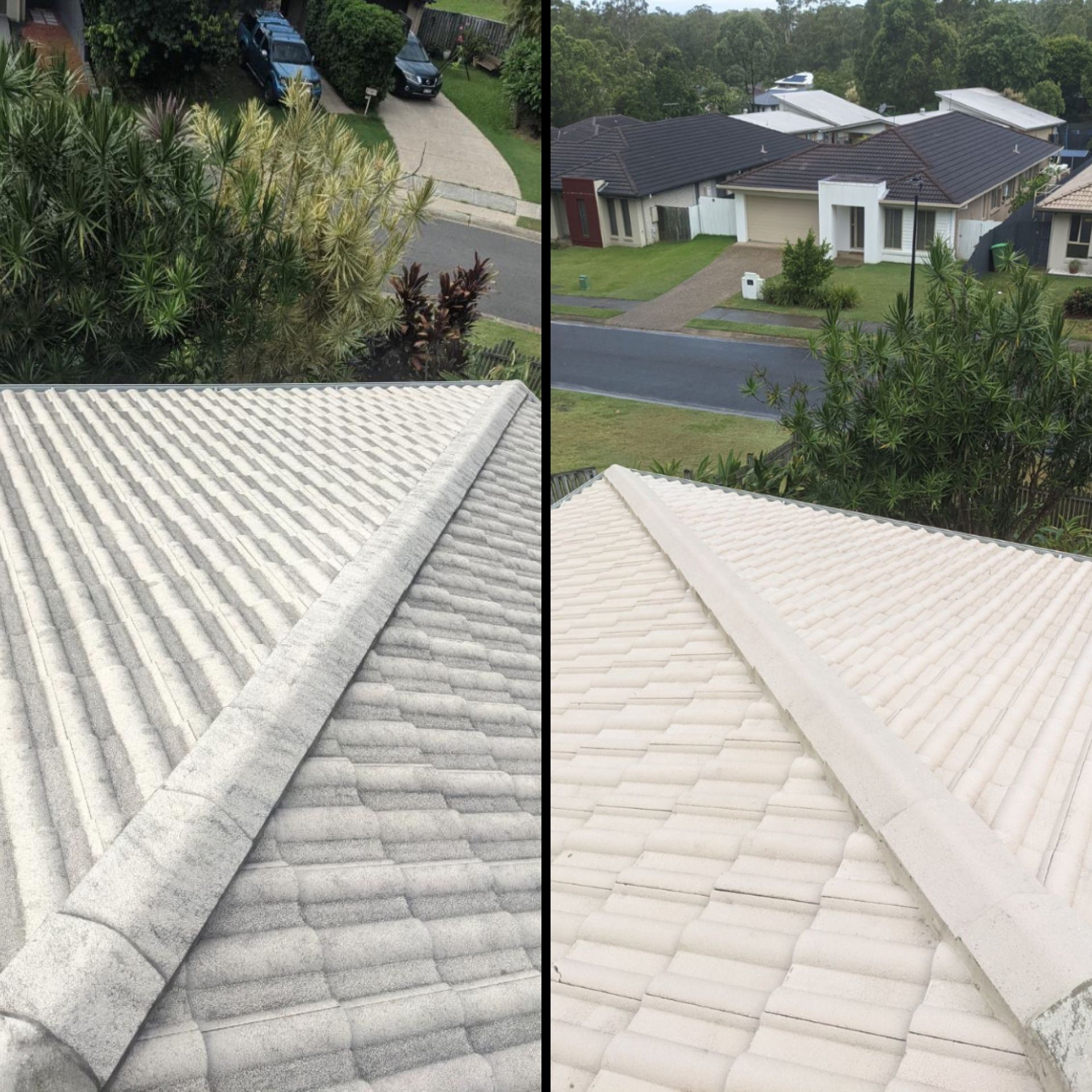 Concrete Tile Roof & Ridge Capping Soft Wash — Redlands