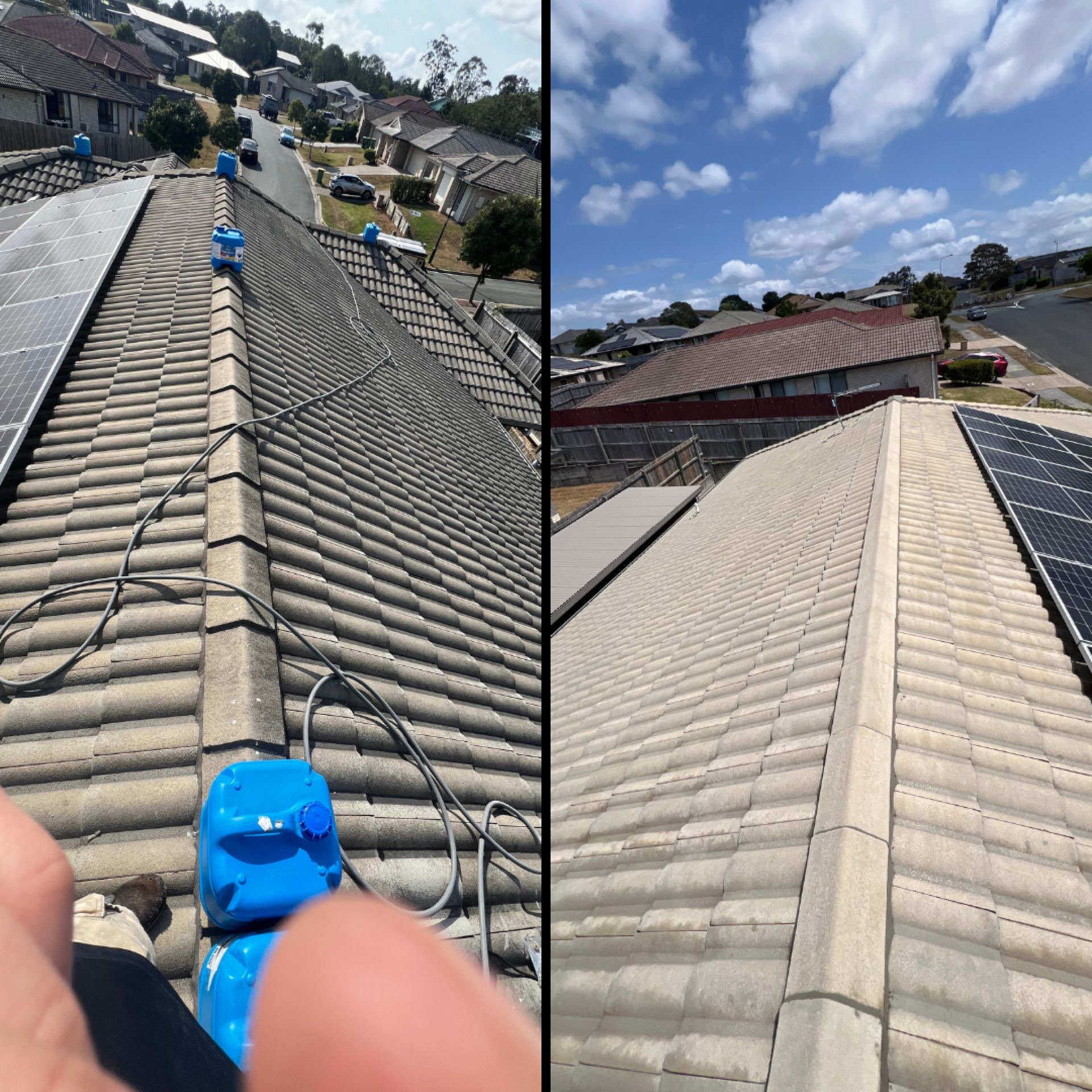 Concrete Tile Roof Soft Wash — Brisbane Residential
