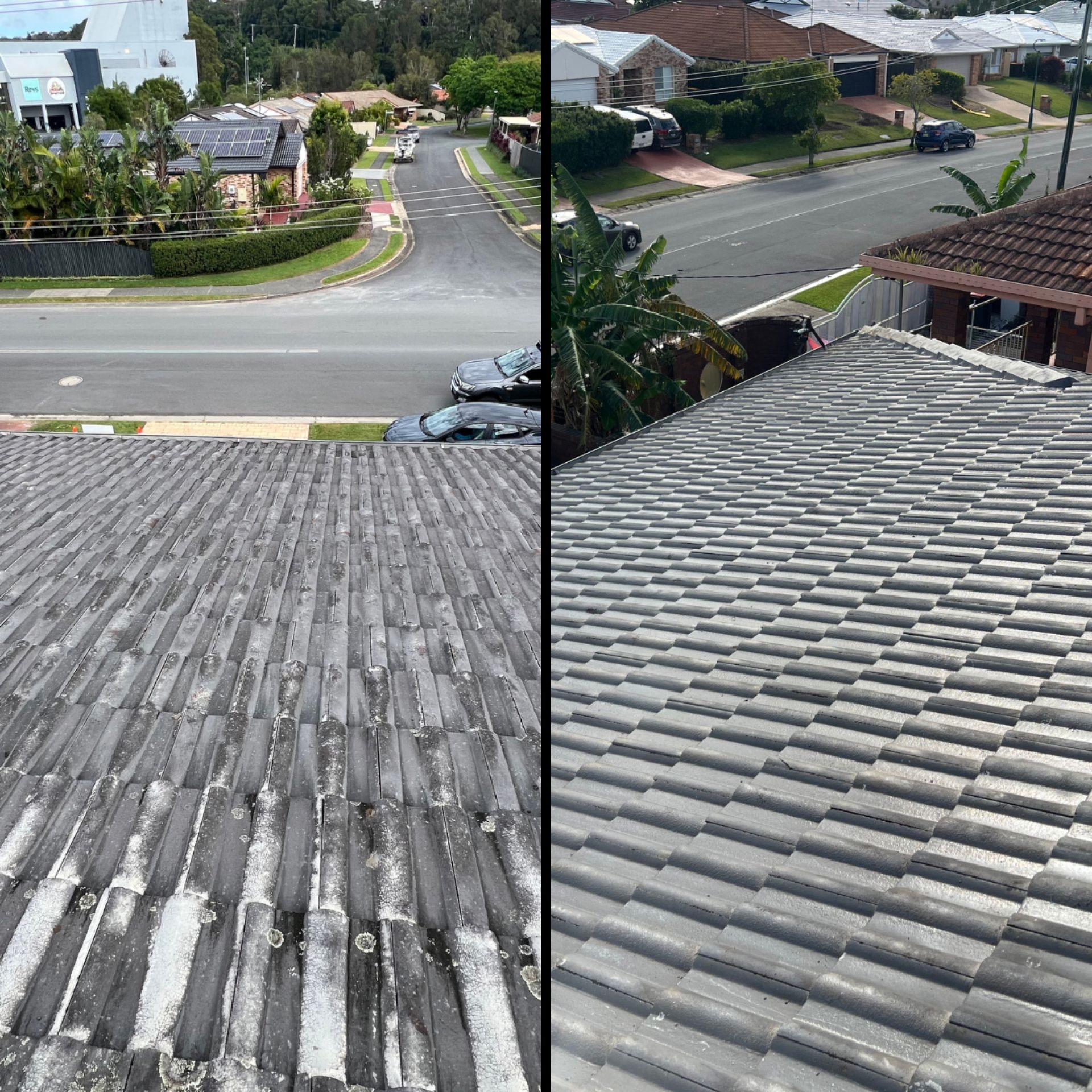 Concrete Tile Roof Soft Wash & Gutter Clean