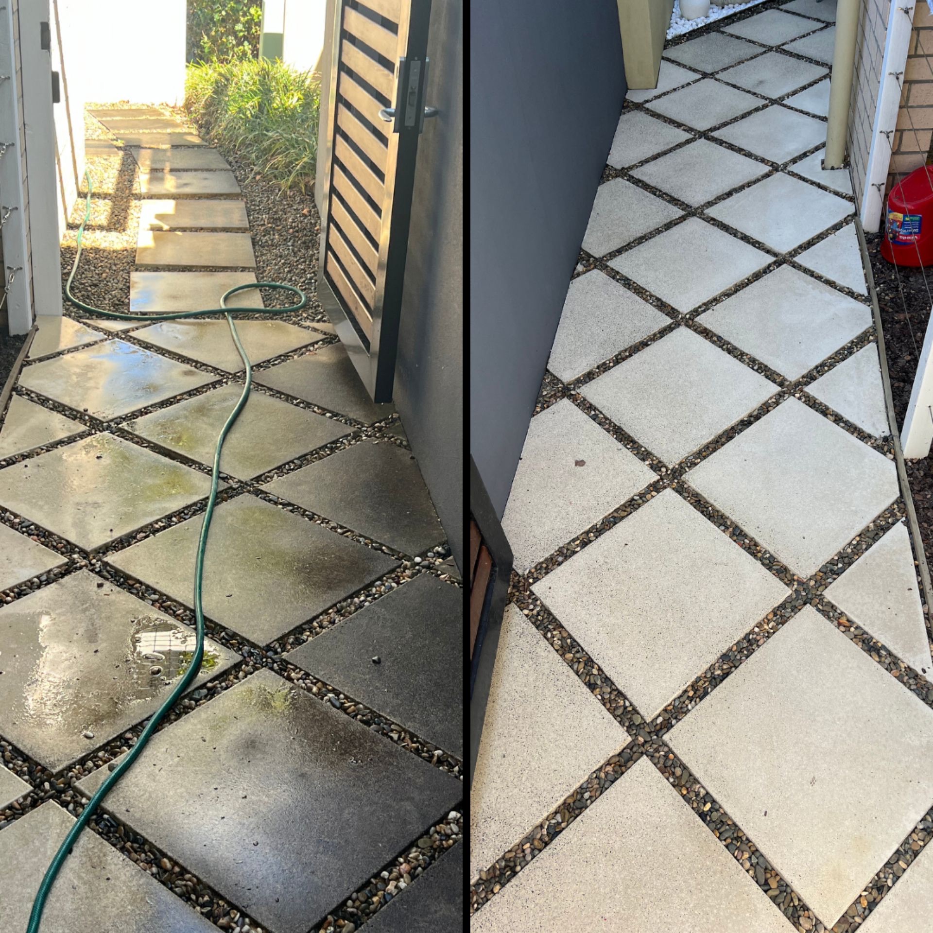 Diamond Paver Pathway Pressure Clean