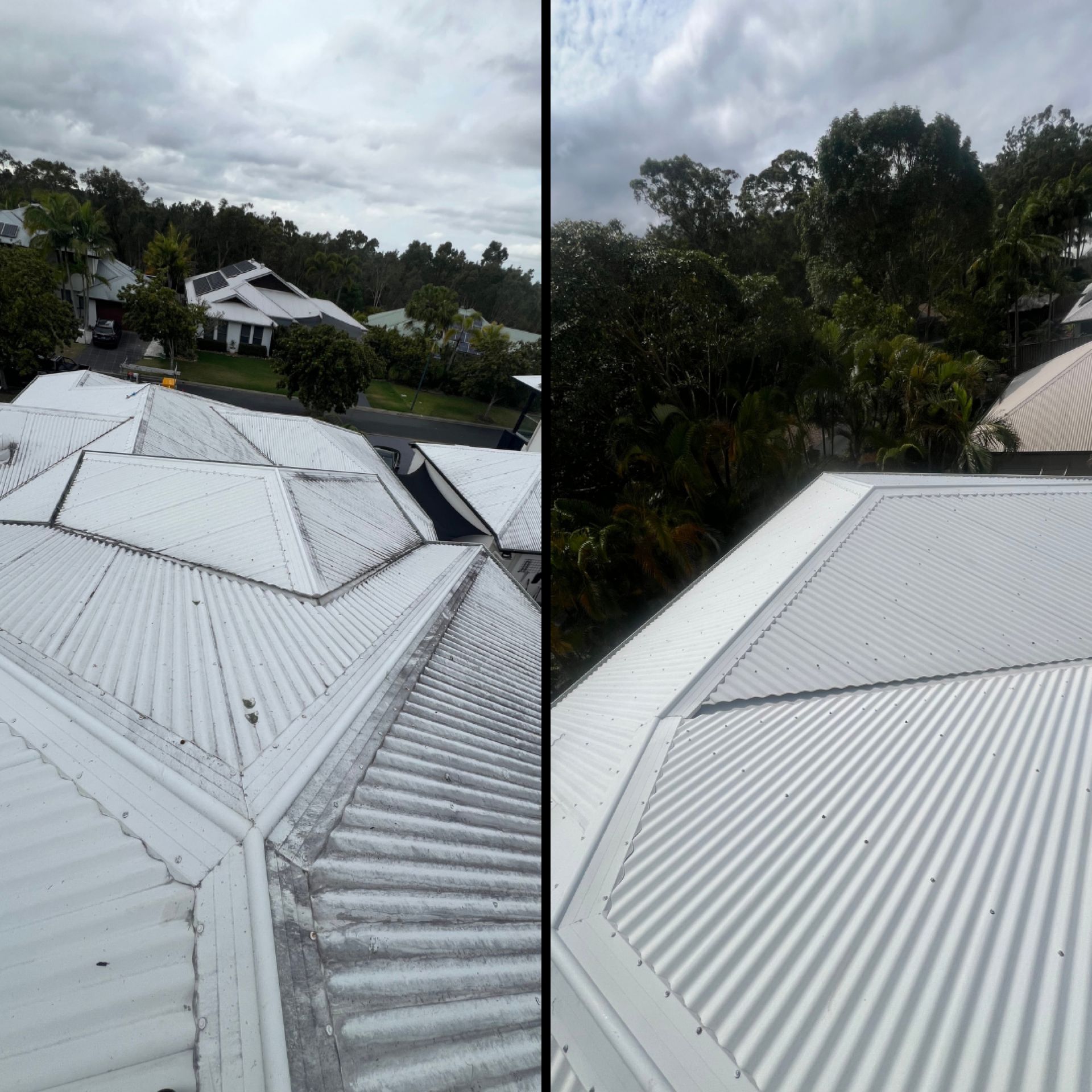 Double-Storey Colorbond Roof Multi-Pass Soft Wash — Kingscliff