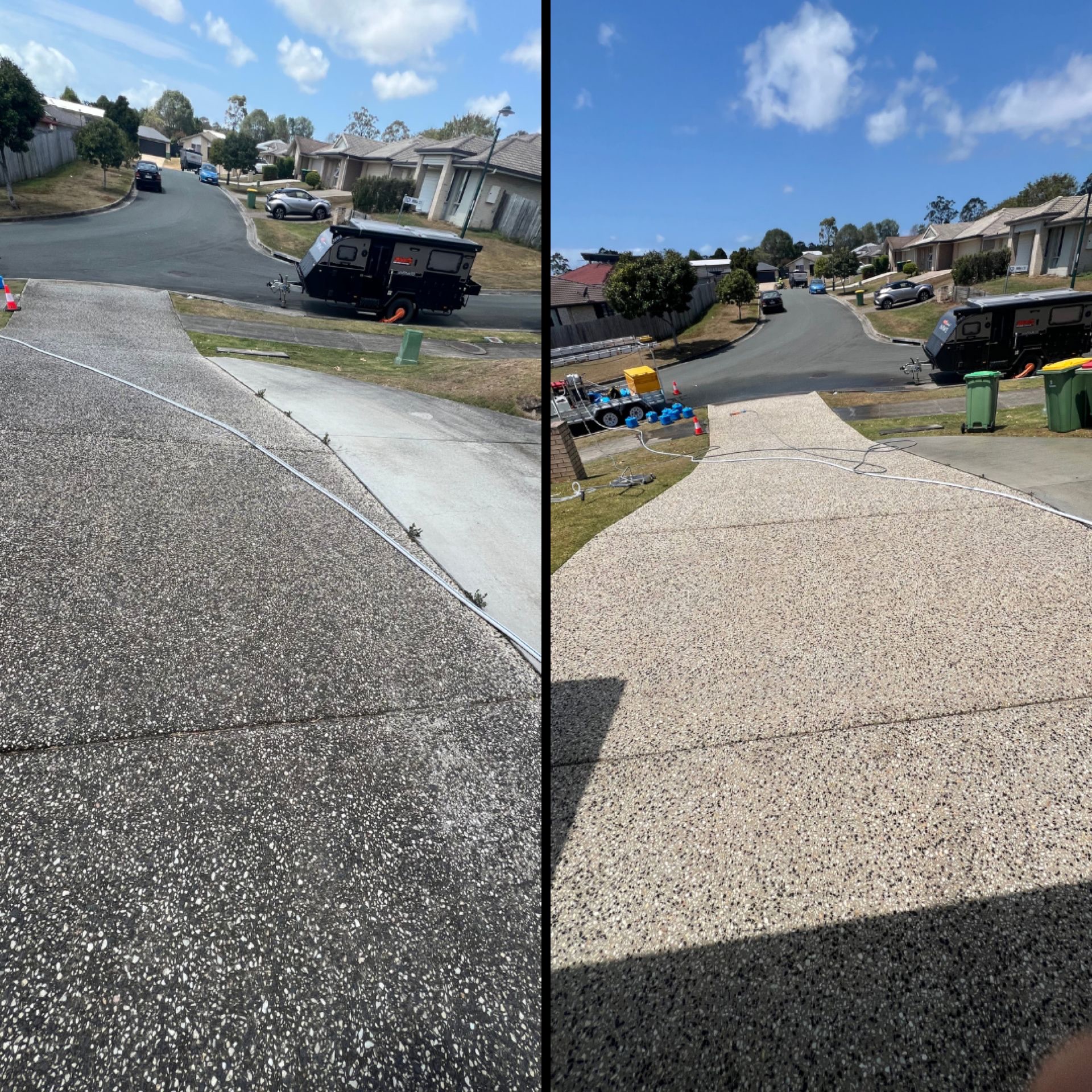 Pebblecrete Driveway Pressure Clean — Tweed Heads